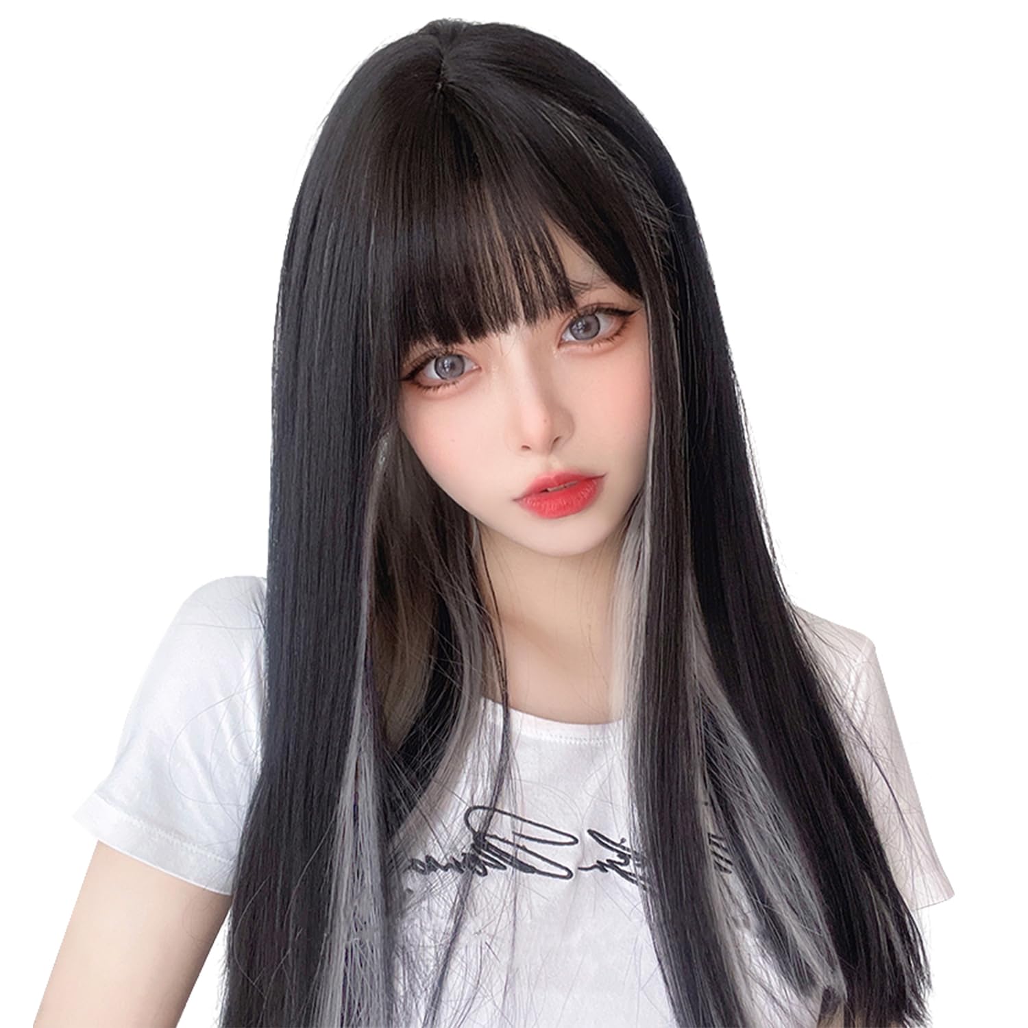 Amazon.co.jp: Peacoco ウィッグ ロング インナーカラー バレ